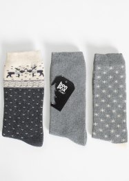 Thermo Socken mit Bio-Baumwolle und Grußkarte (3er Pack), bpc bonprix collection