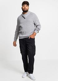 Hautfreundlicher Pullover mit Schalkragen aus Baumwolle, RAINBOW