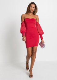 Bandeau-Kleid mit Chiffon-Ärmeln, BODYFLIRT boutique