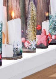 LED Scheibengardine mit weihnachtlichem Druck, bpc living bonprix collection