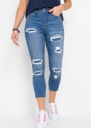 Super Skinny 7/8 Jeans Destroy aus Bio-Baumwolle, RAINBOW