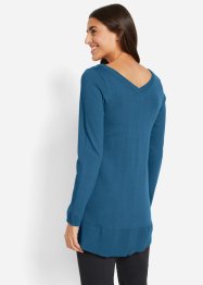 Long-Pullover mit V-Ausschnitt vorne und hinten, A-Linie, bpc bonprix collection