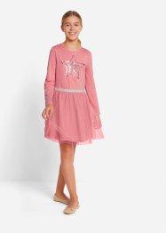 Mädchen Jerseykleid mit Tüll und Pailletten, bpc bonprix collection