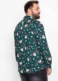 Langarmhemd mit Weihnachts-Druck, Slim Fit, RAINBOW