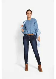 Slim Jeans Mid Waist, Kontrastnähte, bonprix