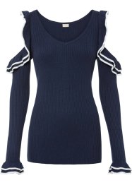 Ripp-Pullover, Cold-Shoulder, BODYFLIRT boutique