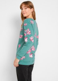Sweatshirt mit Blumendruck, locker geschnitten, bpc bonprix collection