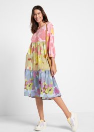 Weit geschnittenes Tunika-Kleid aus Viskose- Mix in Midi-Länge, 7/8 Arm, bpc bonprix collection