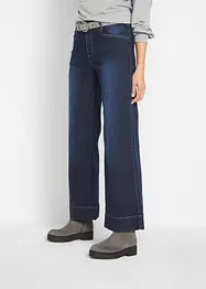 Wide Leg Jeans Mid Waist, Stretch, bonprix