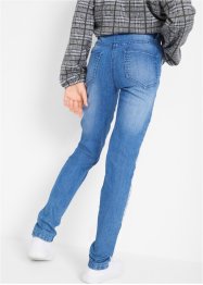 Mädchen Skinny-Jeans mit Paillettenseitenstreifen, John Baner JEANSWEAR