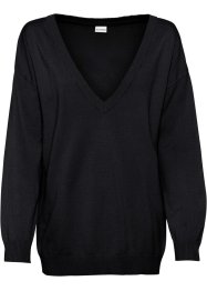 Oversize-Pullover mit V-Ausschnitt, BODYFLIRT