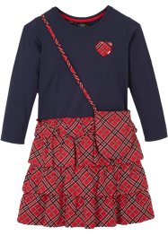 Mädchen Jerseykleid und Tasche (2-tlg.) aus Bio-Baumwolle, bpc bonprix collection