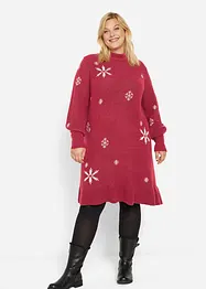 Strickkleid mit Schneeflocken-Print, bonprix
