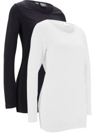 Sport-Longshirt mit Bio-Baumwolle, (2er Pack), bpc bonprix collection