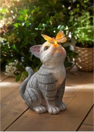 Solar Dekoleuchte Katze mit Schmetterling, bpc living bonprix collection