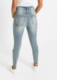 Highwaist Skinny-Jeans mit Destroy-Effekten, RAINBOW