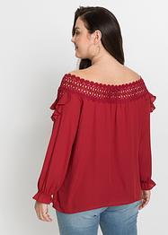 Carmenbluse mit Spitze, BODYFLIRT