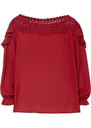 Carmenbluse mit Spitze, BODYFLIRT