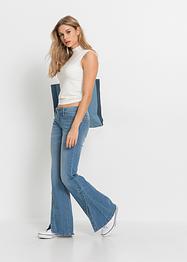 Weite Jeans mit Knopfleiste aus Bio-Baumwolle, RAINBOW