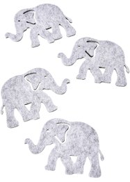 Untersetzer in Elefanten-Form (4er Pack), bpc living bonprix collection