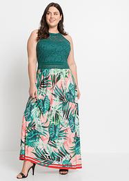 Maxikleid mit Print und Spitze, BODYFLIRT boutique