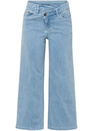 Weite verkürzte Jeans mit schrägem Bund aus Bio-Baumwolle, RAINBOW