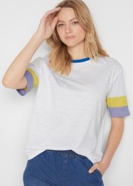 Baumwoll-T-Shirt mit Kontrastdetails, bpc bonprix collection
