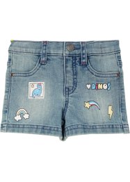 Mädchen Jeans-Shorts mit Einhorndruck, John Baner JEANSWEAR