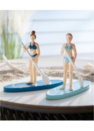 Deko-Figur mit stand up paddle board (2er Pack), bpc living bonprix collection