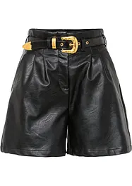 Lederimitat-Shorts mit Gürtel, bonprix