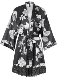 Satin Kimono mit edlem Druck, BODYFLIRT