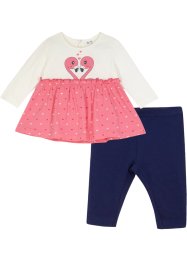 Baby Jerseykleid und Legging aus Bio-Baumwolle (2-tlg.Set), bpc bonprix collection