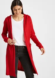 Longstrickjacke mit Kapuze, bonprix