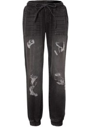Jeans-Jogger mit Destroy-Effekten, RAINBOW