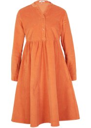 Baumwoll-Cord-Kleid mit Knopfleise in A-Line, knieumspielend, bpc bonprix collection