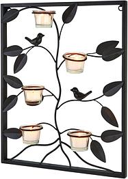 Wandkerzenhalter mit Vögeln und Blättern, bpc living bonprix collection