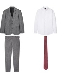 Anzug (4-tlg.Set): Sakko, Hose, Hemd, Krawatte Slim Fit, bpc selection