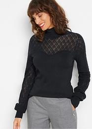Pullover aus nachhaltiger Viskose mit Ajourmuster, bpc selection premium