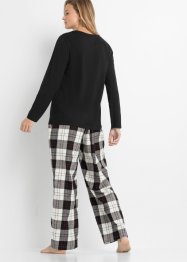 Pyjama mit Flanellhose und Geschenktasche, bpc bonprix collection