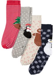 Socken (4er Pack) mit Bio-Baumwolle mit Geschenkkarte, bpc bonprix collection