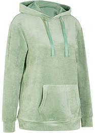 Velours-Sweatshirt mit Kapuze, bpc bonprix collection