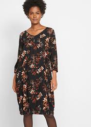 Viskose-Web-Kleid mit Taschen in O-Form, kniebedeckend, bpc bonprix collection