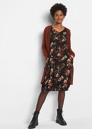 Viskose-Web-Kleid mit Taschen in O-Form, kniebedeckend, bpc bonprix collection