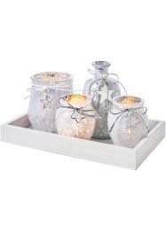 Kerzentablett mit Vase und Kerzenhaltern, bpc living bonprix collection