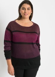 Lurex-Pullover mit Streifen, BODYFLIRT