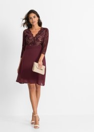 Chiffon-Kleid mit Spitze, BODYFLIRT boutique
