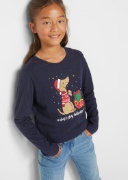 Mädchen Langarmshirt mit Weihnachtsmotiv (2er Pack), bpc bonprix collection