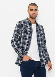 Flanell-Langarmhemd mit Reißverschluss, John Baner JEANSWEAR