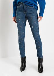 Stretch-Jeans mit Nietenapplikation, BODYFLIRT
