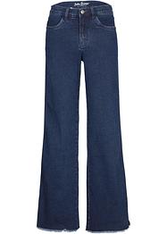 Straight Fit Stretch-Jeans mit Schlitz, John Baner JEANSWEAR